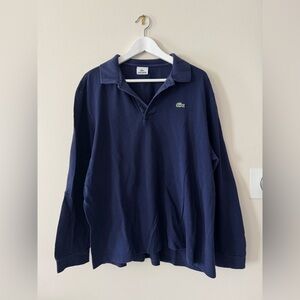 Lacoste Men's Deep Blue Long Sleeve Polo